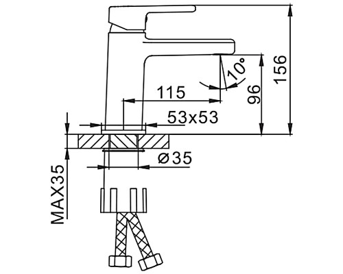 Смеситель для раковины Frap F1060, хром