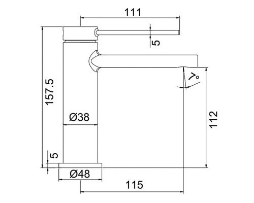 Смеситель для раковины Frap F1067, хром