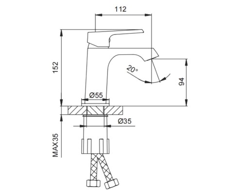 Смеситель для раковины Frap F1071-6, черный