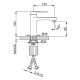 Смеситель для раковины Frap F1085-6, черный