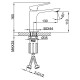 Смеситель для раковины Frap F1086-9, оружейная сталь