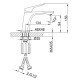 Смеситель для раковины Frap F1087-9, оружейная сталь
