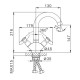Смеситель для раковины Frap F13731-B, хром