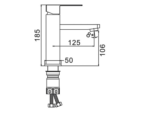 Смеситель для раковины Frap F10802-6, черный