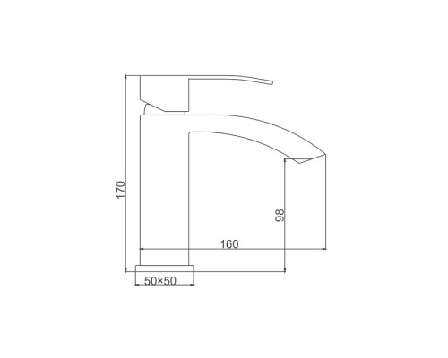 Смеситель для раковины Frap F10803-6, черный