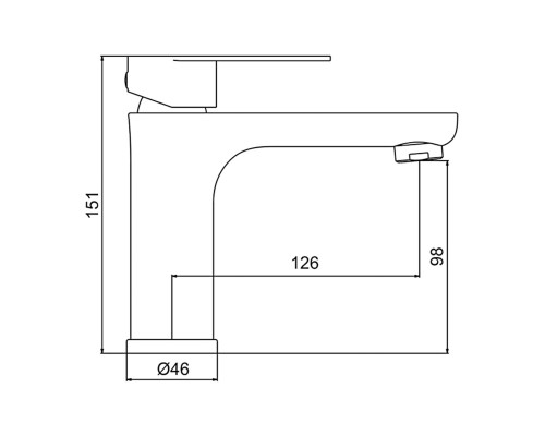 Смеситель для раковины Frap F10806-6, черный