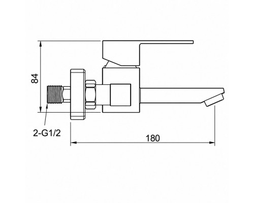 Смеситель для раковины настенный Frap F46802, сатин