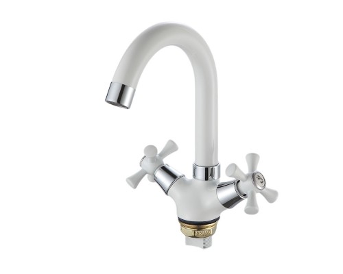 Смеситель для раковины Frud R13332, белый/хром