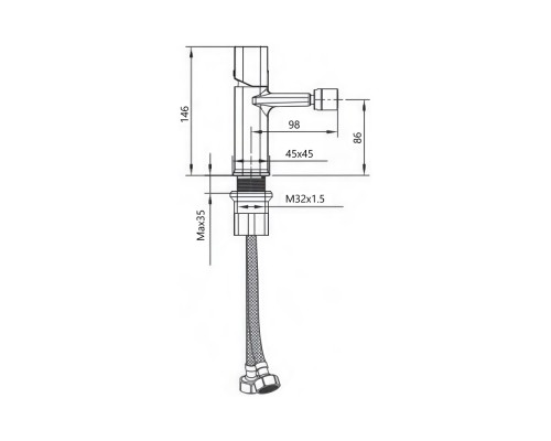 Смеситель для биде Maretti LR34R842, хром