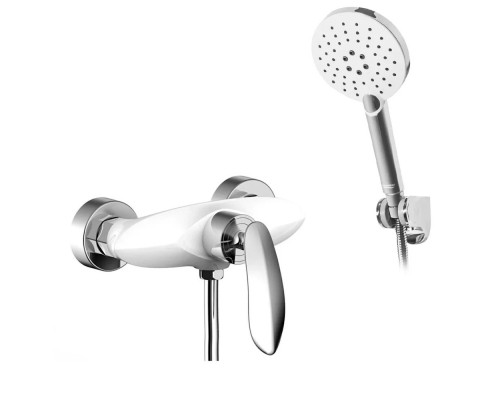Смеситель для душа Grocenberg GB9001WC, белый/хром