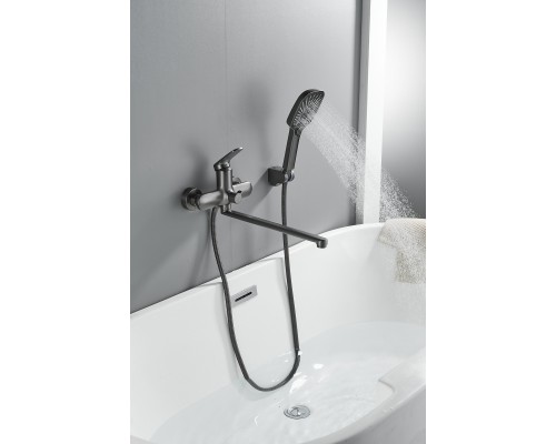 Смеситель для ванны Shevanik S8522T, оружейная сталь