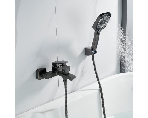 Смеситель для ванны Shevanik S9602T, оружейная сталь