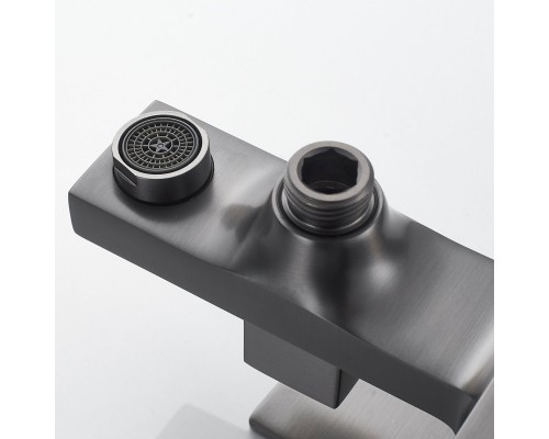 Смеситель для ванны Shevanik S9602T, оружейная сталь