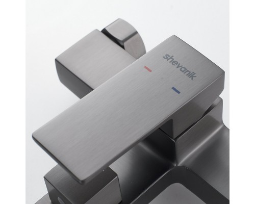 Смеситель для ванны Shevanik S9602T, оружейная сталь