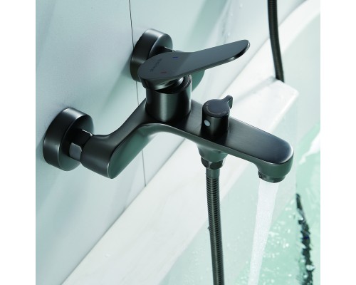 Смеситель для ванны Shevanik S6202T, оружейная сталь