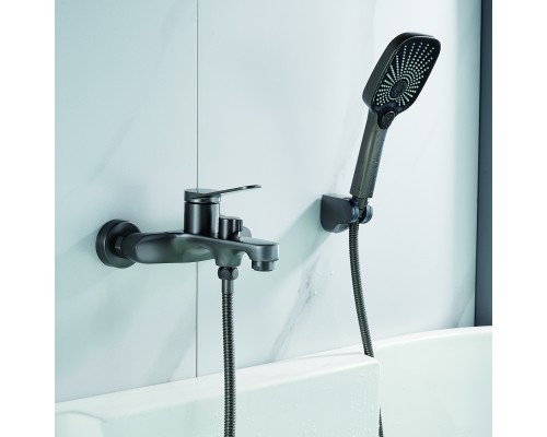 Смеситель для ванны Shevanik S6202T, оружейная сталь