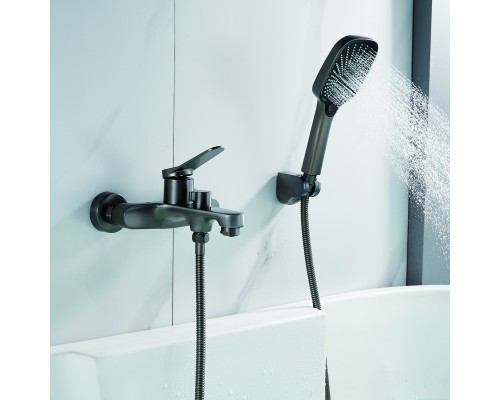 Смеситель для ванны Shevanik S6202T, оружейная сталь