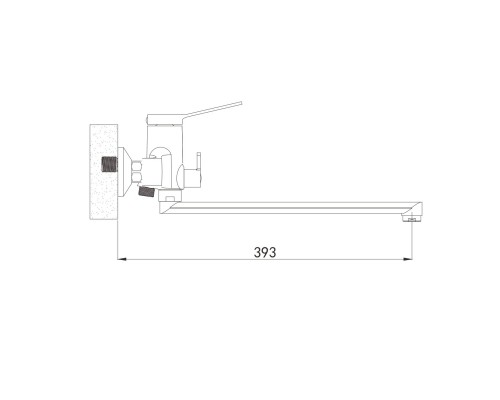 Смеситель для ванны Shevanik S6222, хром