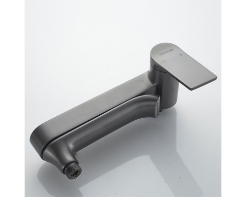 Смеситель для ванны Shevanik S4102T, оружейная сталь