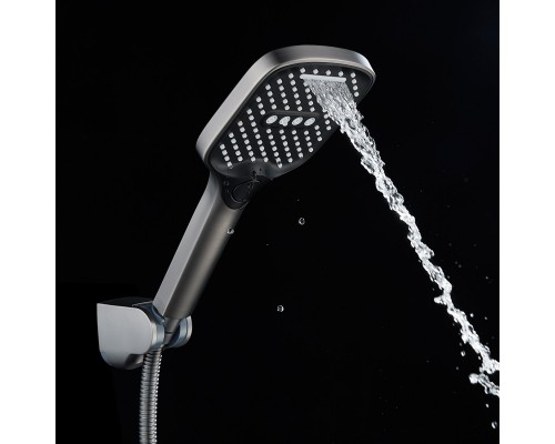 Смеситель для ванны Shevanik S4102T, оружейная сталь