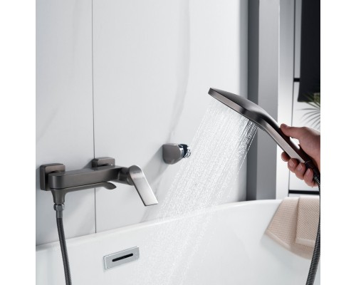Смеситель для ванны Shevanik S4102T, оружейная сталь