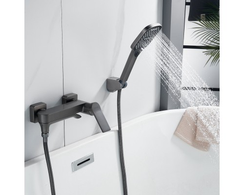 Смеситель для ванны Shevanik S4102T, оружейная сталь