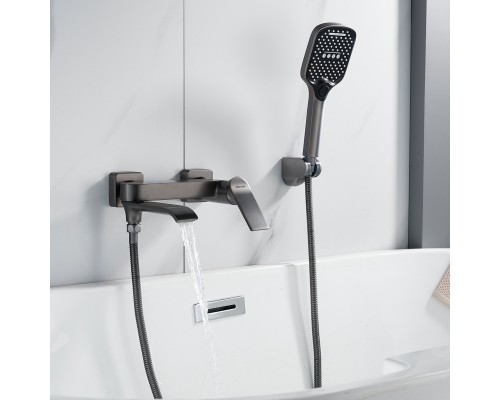 Смеситель для ванны Shevanik S4102T, оружейная сталь