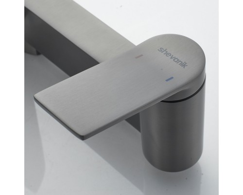 Смеситель для ванны Shevanik S4102T, оружейная сталь