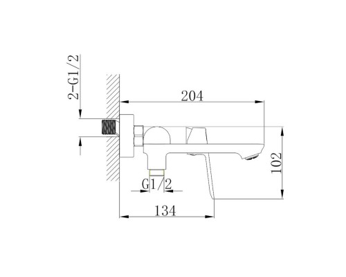 Смеситель для ванны Splenka S41.30.06, черный