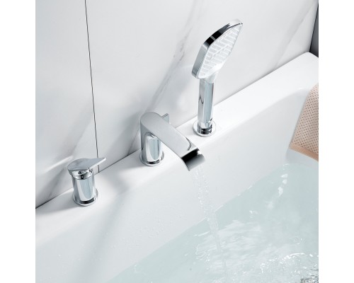 Смеситель на борт ванны Shevanik S4112, хром