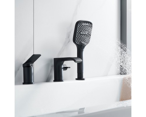 Смеситель на борт ванны Shevanik S4112H, черный