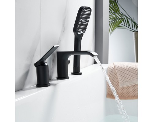 Смеситель на борт ванны Shevanik S4112H, черный