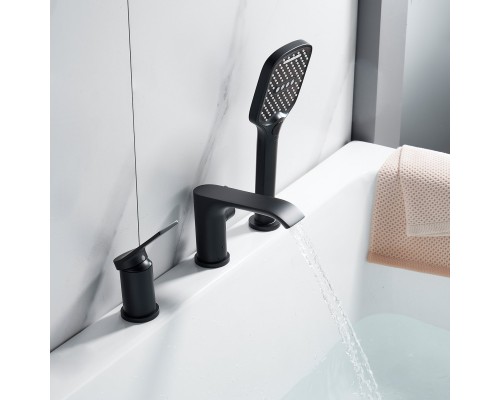 Смеситель на борт ванны Shevanik S4112H, черный