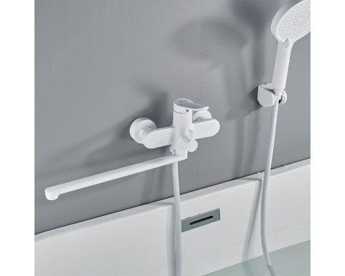 Смеситель для ванны Shevanik S4322C, белый