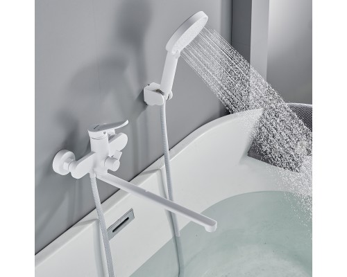 Смеситель для ванны Shevanik S4322C, белый