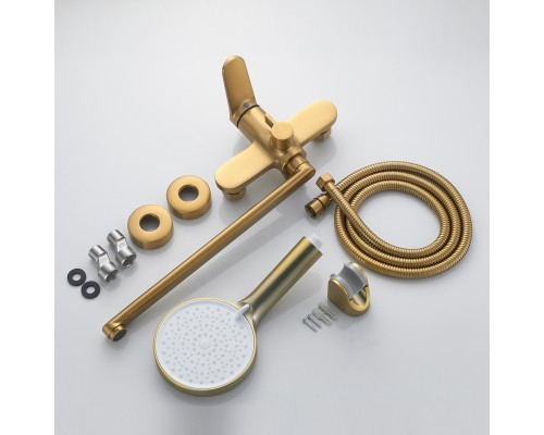 Смеситель для ванны Shevanik S4322G, золотой сатин