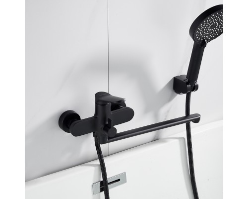 Смеситель для ванны Shevanik S4322H, черный