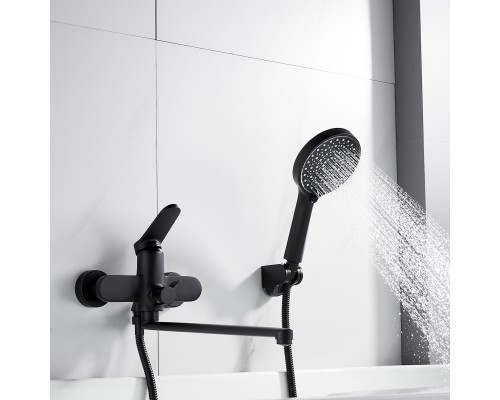 Смеситель для ванны Shevanik S4322H, черный