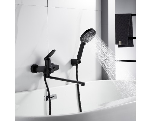 Смеситель для ванны Shevanik S4322H, черный