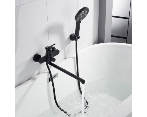 Смеситель для ванны Shevanik S4322H, черный