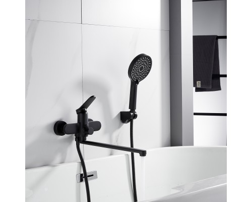 Смеситель для ванны Shevanik S4322H, черный