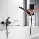 Смеситель для ванны Shevanik S4322T, оружейная сталь