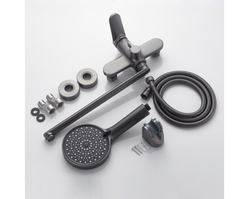 Смеситель для ванны Shevanik S4322T, оружейная сталь