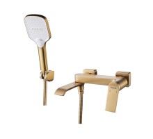 Смеситель для ванны Shevanik S4102G, золотой сатин