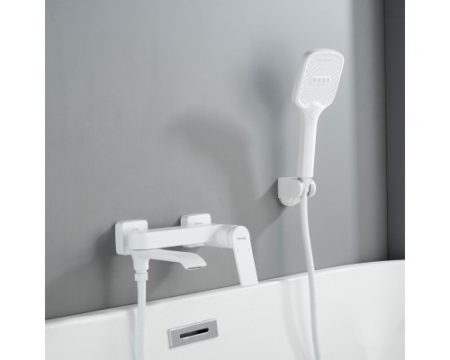 Смеситель для ванны Shevanik S4102C, белый