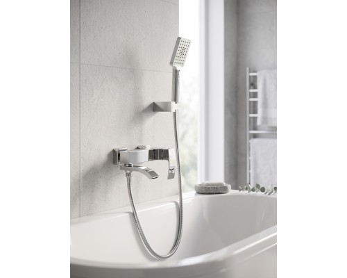 Смеситель для ванны Grocenberg GB8007WC, белый, хром