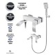 Смеситель для ванны Grocenberg GB8007WC, белый, хром