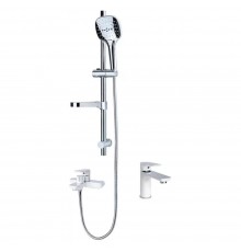Набор для ванны 3 в 1 Grocenberg GB1009WC, белый/хром