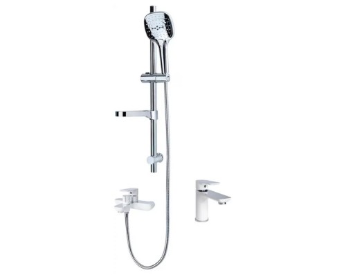 Набор для ванны 3 в 1 Grocenberg GB1009WC, белый/хром