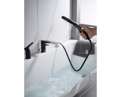 Смеситель на борт ванны Shevanik S4312H, черный